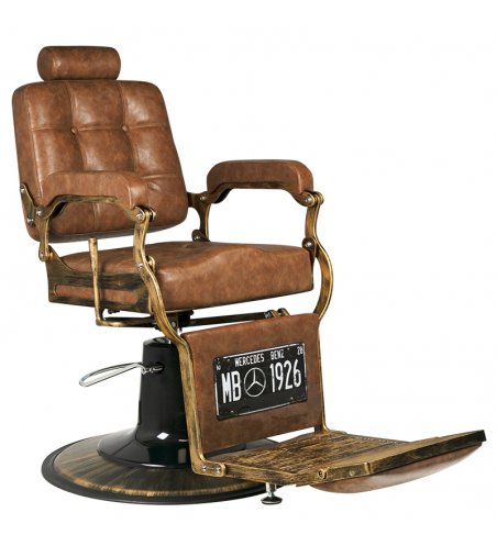 Gabbiano barber chair Boss Old Leather light brown