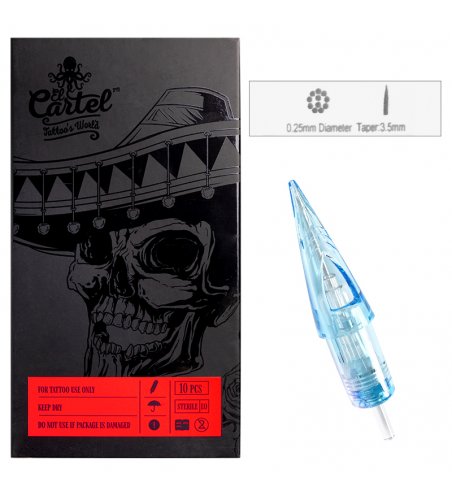 Cartridge do tatuażu El Cartel 0.25mm 11RS Shader 10 szt.