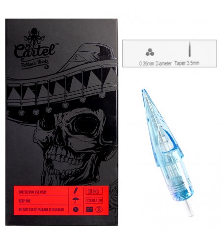 Cartridge do tatuażu El Cartel 0.35mm 3RS Shader 10 szt.