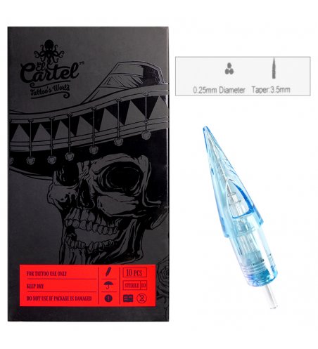 Cartridge do tatuażu El Cartel 0.25mm 3RS Shader 10 szt.