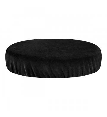 Black velor stool cover