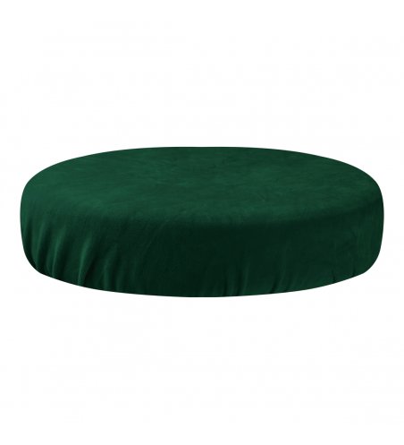 Bottle green velor stool cover
