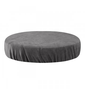 Gray velor stool cover