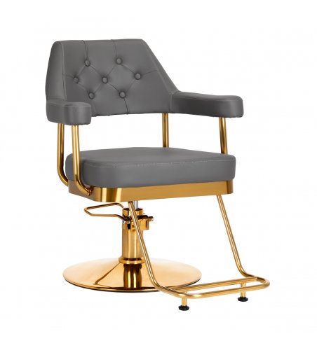 Gabbiano hairdressing chair Granada gold gray