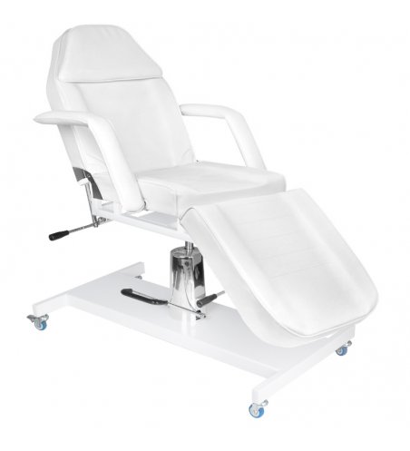 Hydraulic cosmetic chair. Basic 210 white on wheels