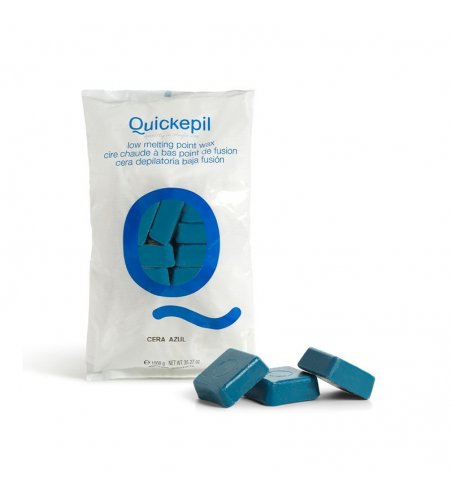 QUICKEPIL HARD WAX WITHOUT STRIP FOR DEPILATION 1KG BLUE