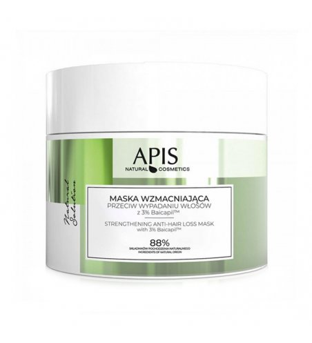 Apis natural solution, strengthening mask against hair loss with 3% baicapil, 200 ml
