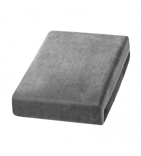 Gray velor fitted sheet