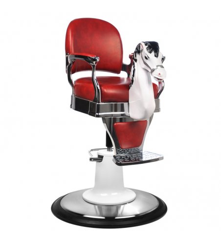 Gabbiano children's hairdressing chair Maroon horse