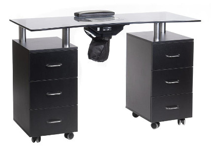 manicure table on wheels with dust absorber